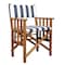 Whitecap Hemingway Director's Chair with Navy/White Striped Cushion Seat 61050 - alternate 1
